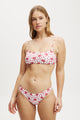Straight Neck Crop Bikini Top