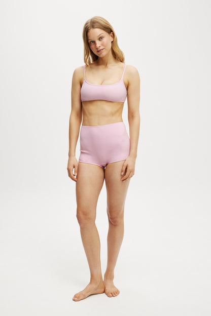 Straight Neck Crop Bikini Top