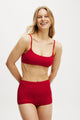 Straight Neck Crop Bikini Top