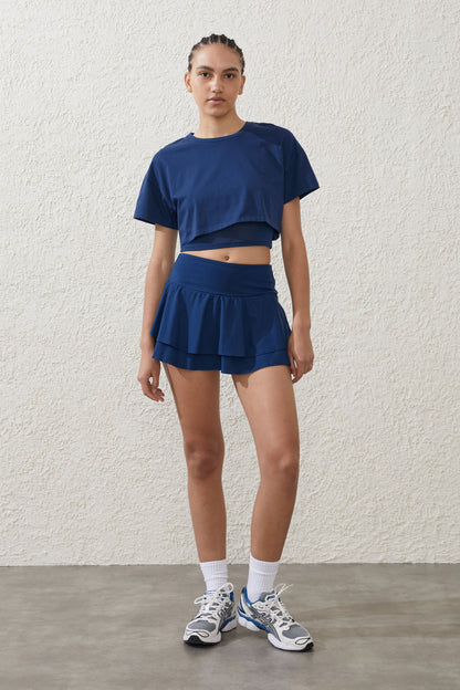 Active Woven Ruffle Hem Skirt