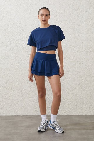 Active Woven Ruffle Hem Skirt