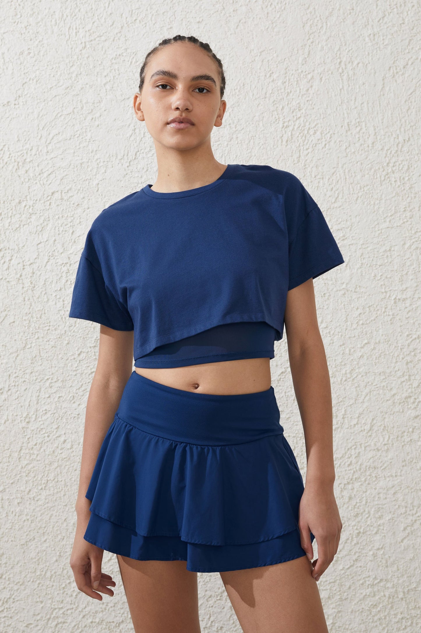 Active Woven Ruffle Hem Skirt