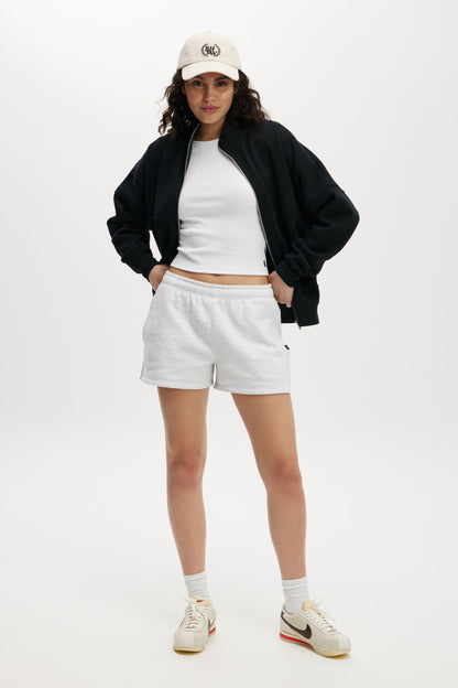 Plush Rib Zip Through Longsleeve