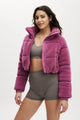 The Mother Puffer Cropped Sherpa Jacket