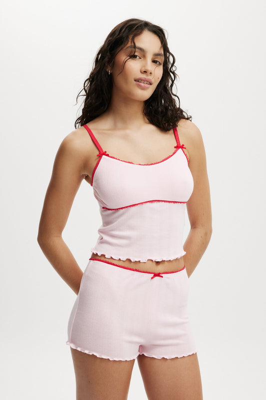 Pointelle Picot Sleep Top