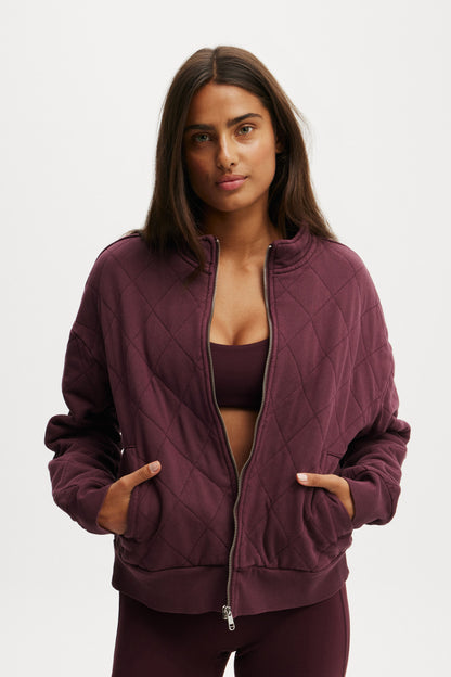 Active Quilted Zip Through