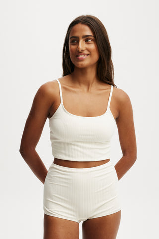 Cropped Tankini Swim Top