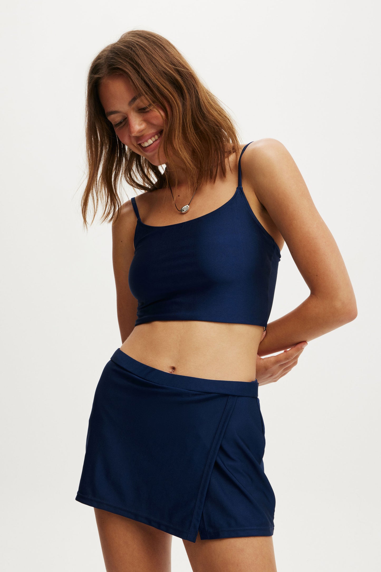 Cropped Tankini Swim Top