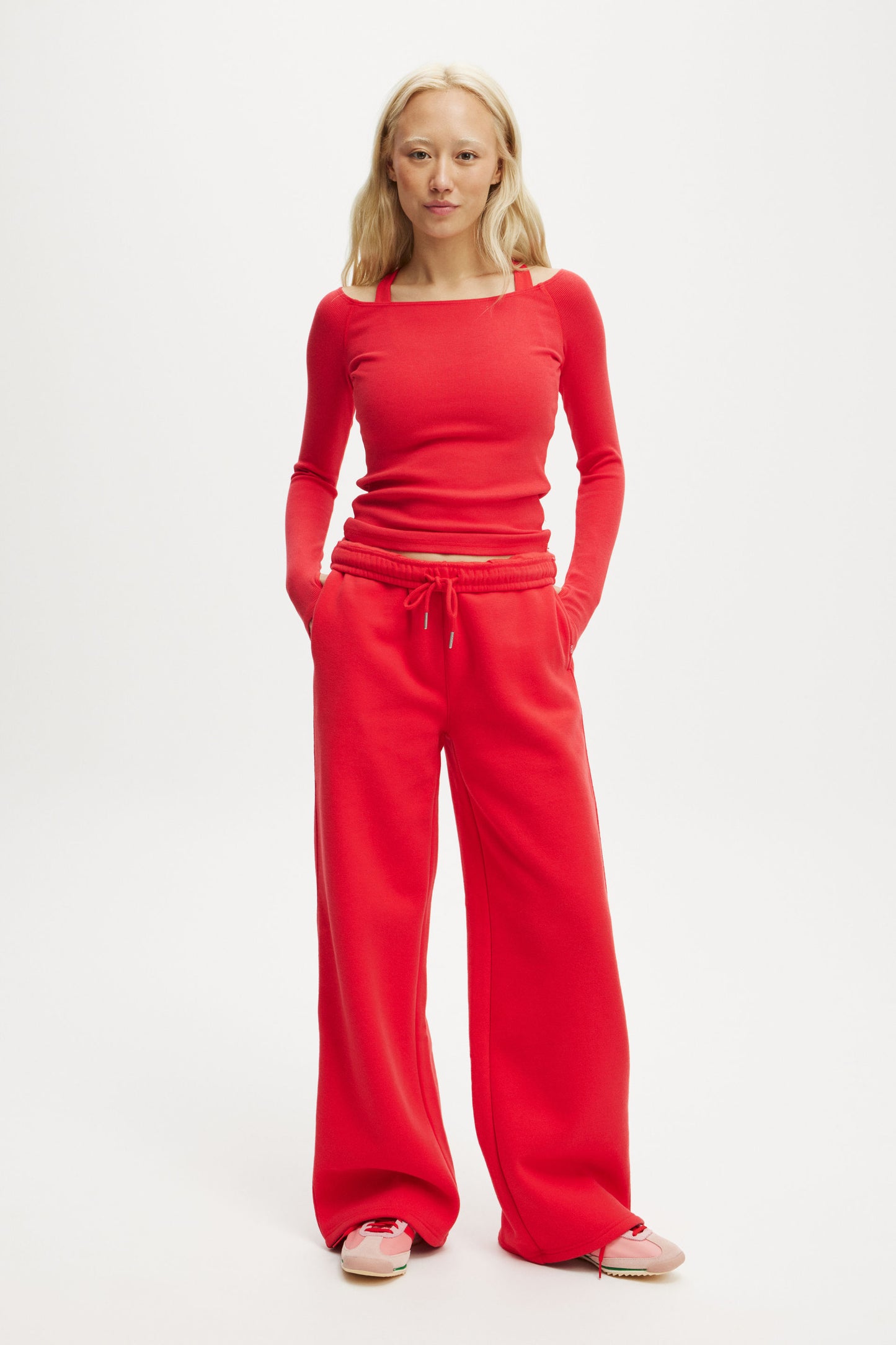 Rib Off Shoulder Longsleeve