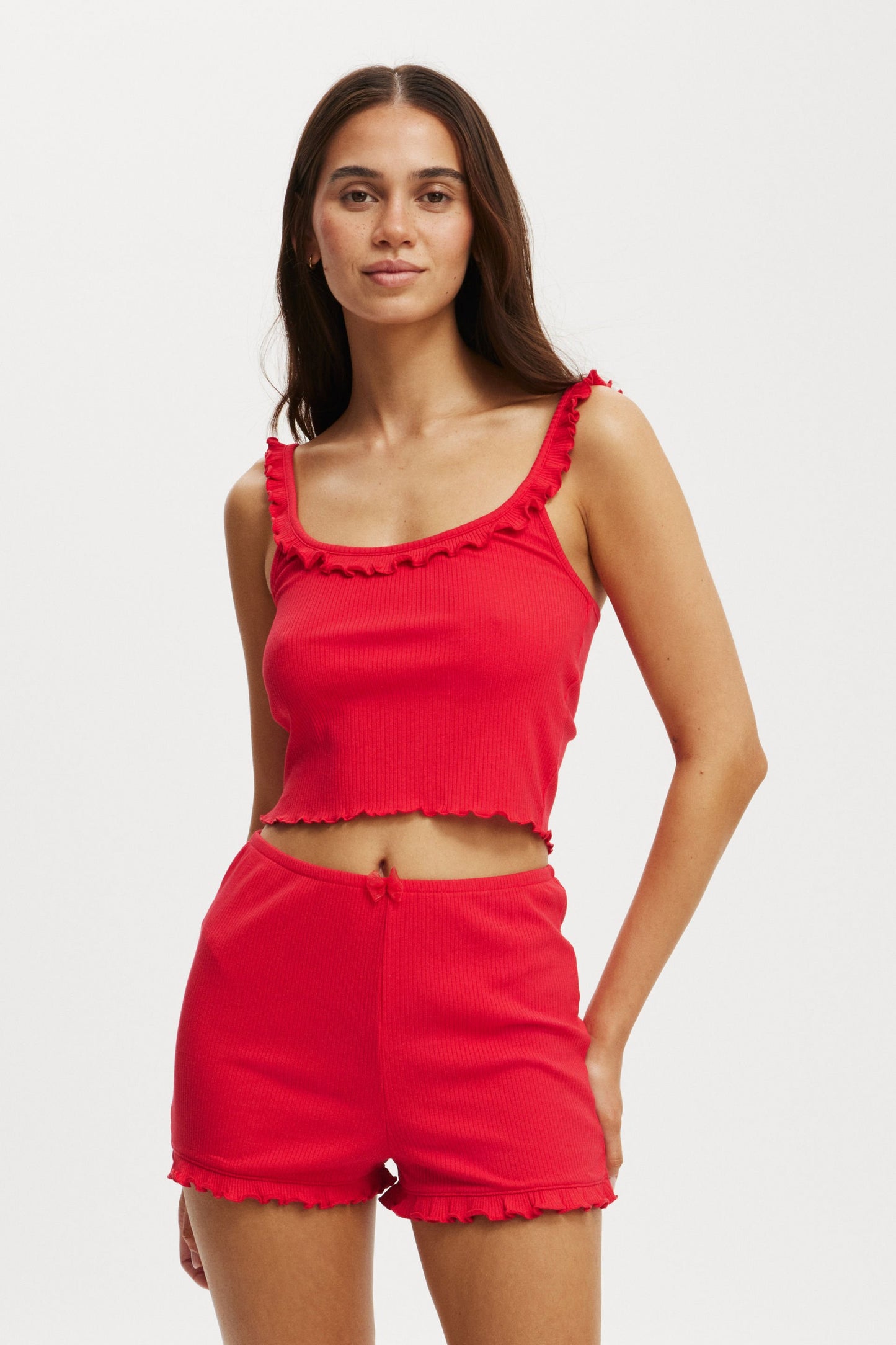 Rib Ruffle Cami