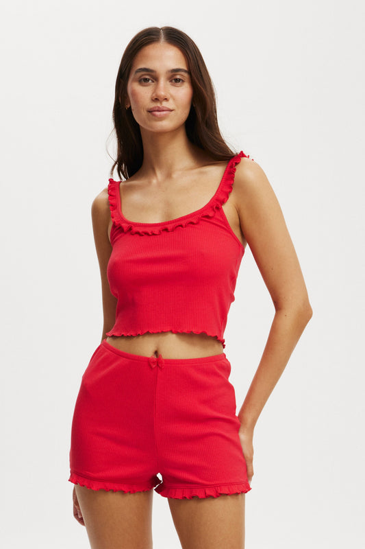 Rib Ruffle Cami