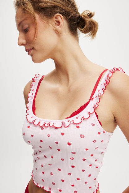 Rib Ruffle Cami