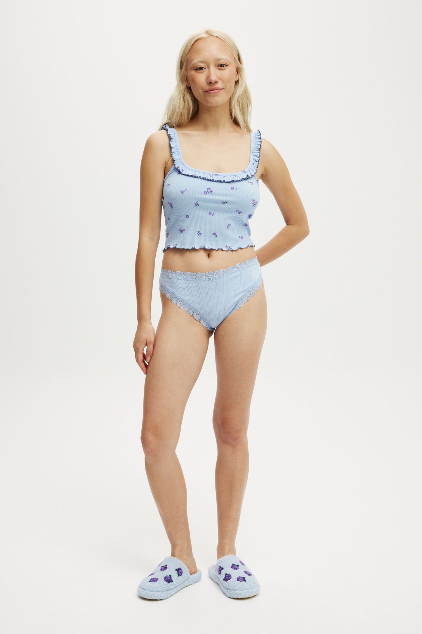 Rib Ruffle Cami