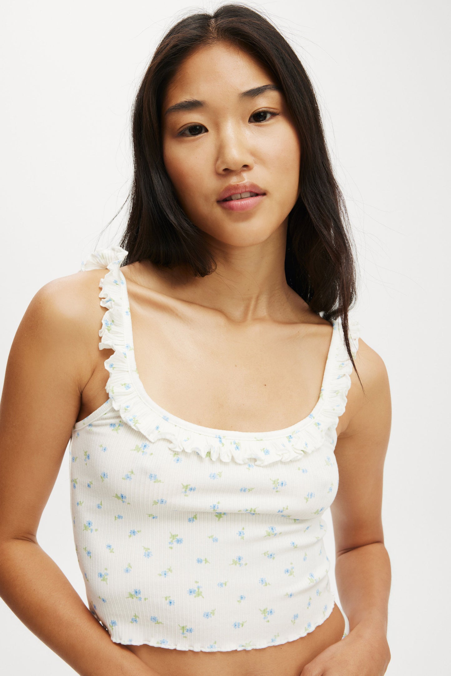 Rib Ruffle Cami