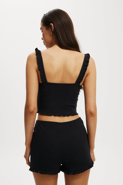 Rib Ruffle Short