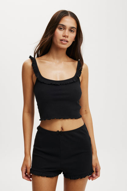 Rib Ruffle Short