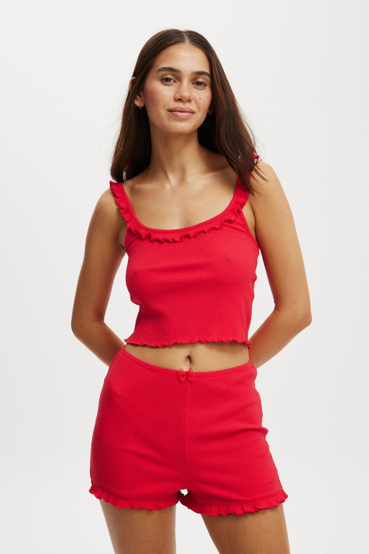 Rib Ruffle Short