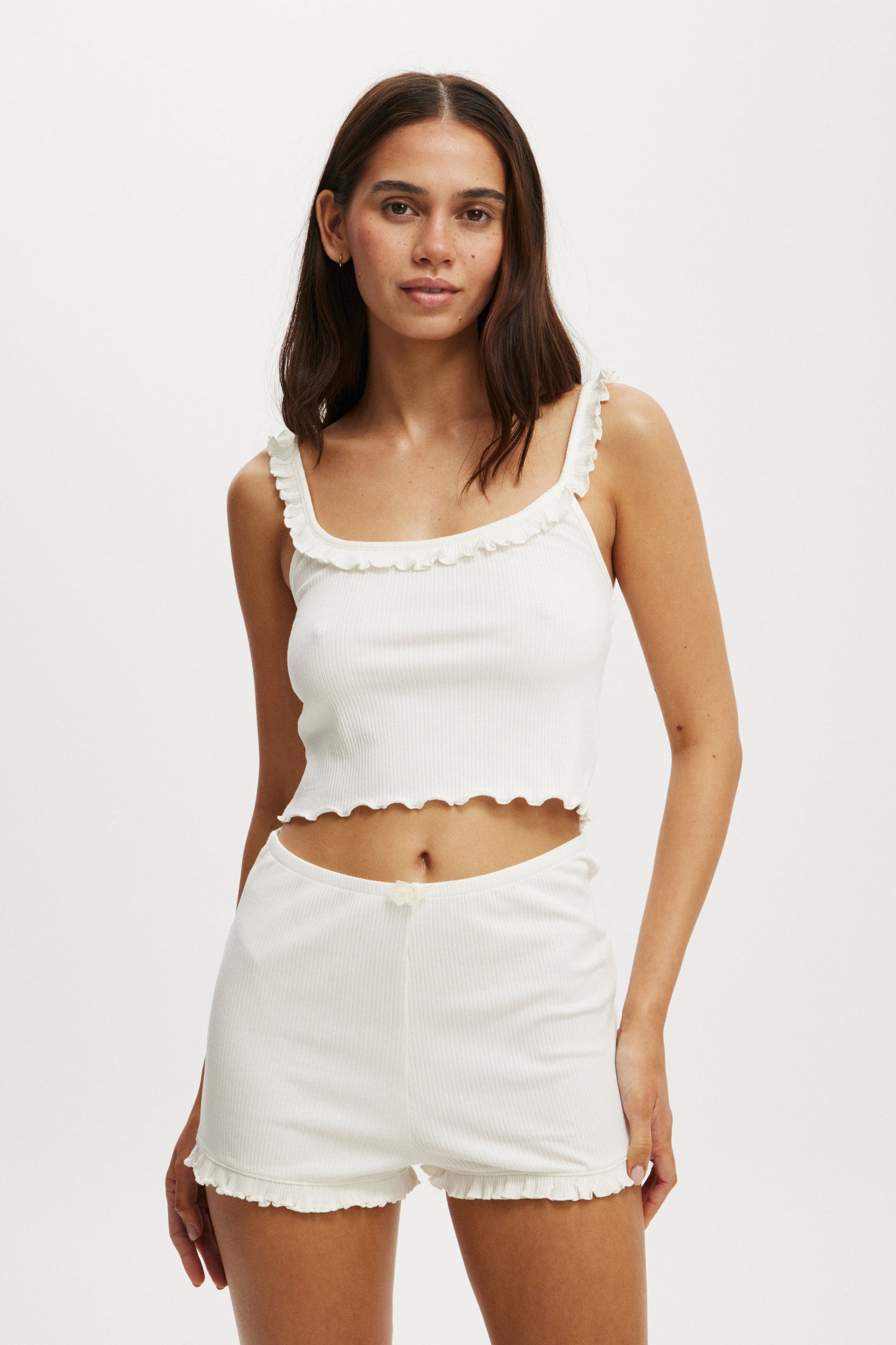 Rib Ruffle Short