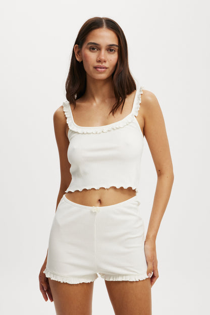 Rib Ruffle Short