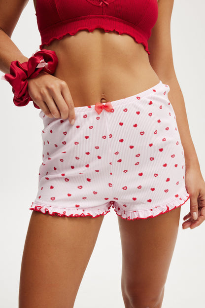 Rib Ruffle Short