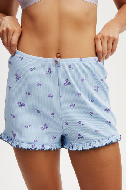 Rib Ruffle Short