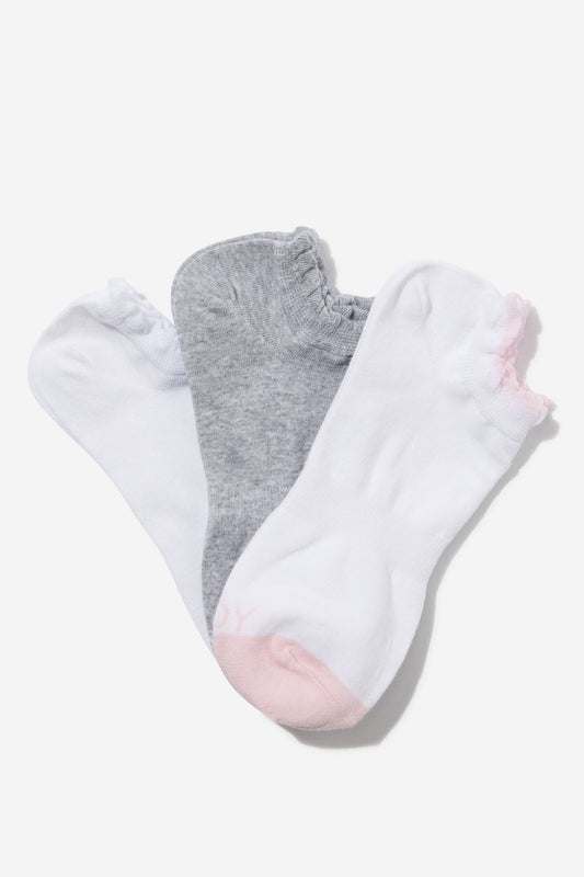 Body Low Cut Frill Socks 3Pk
