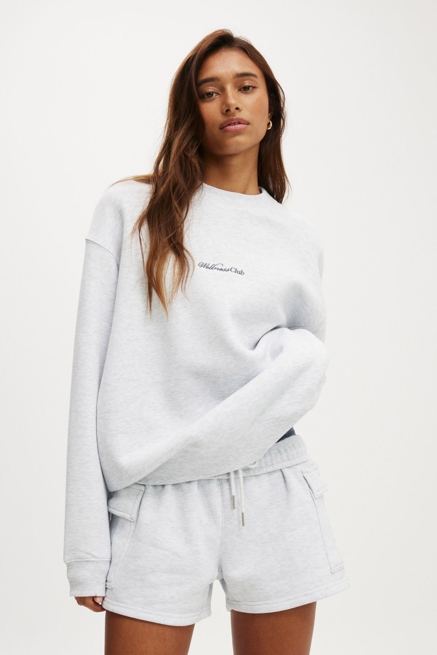 Plush Graphic Crew Sweatshirt
