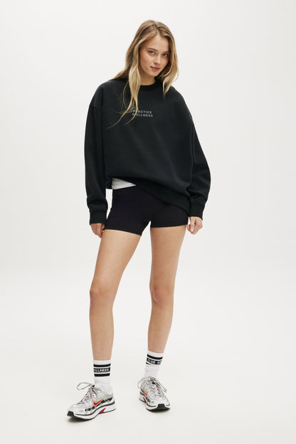 Plush Graphic Crew Sweatshirt