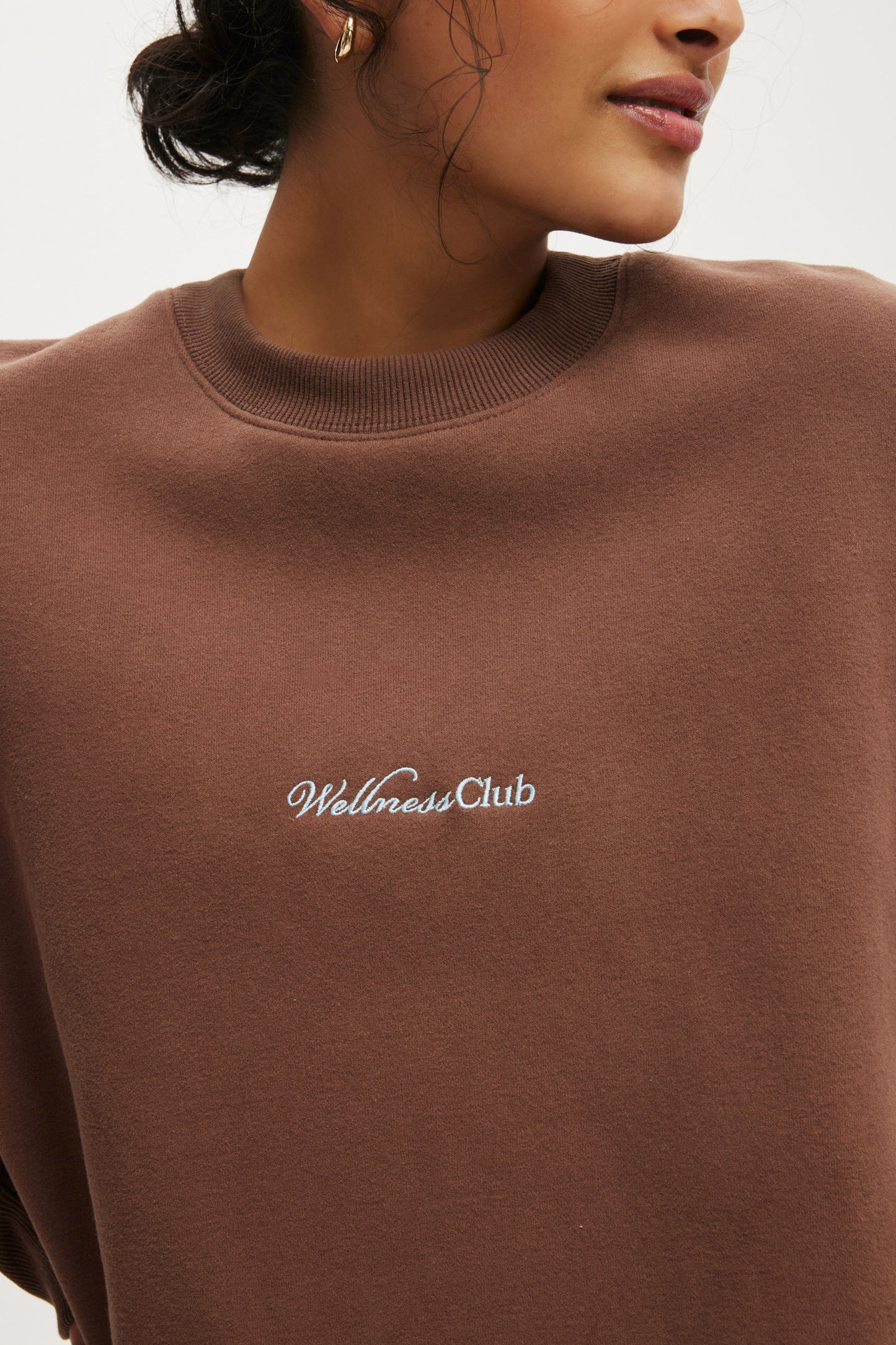 Plush Graphic Crew Sweatshirt