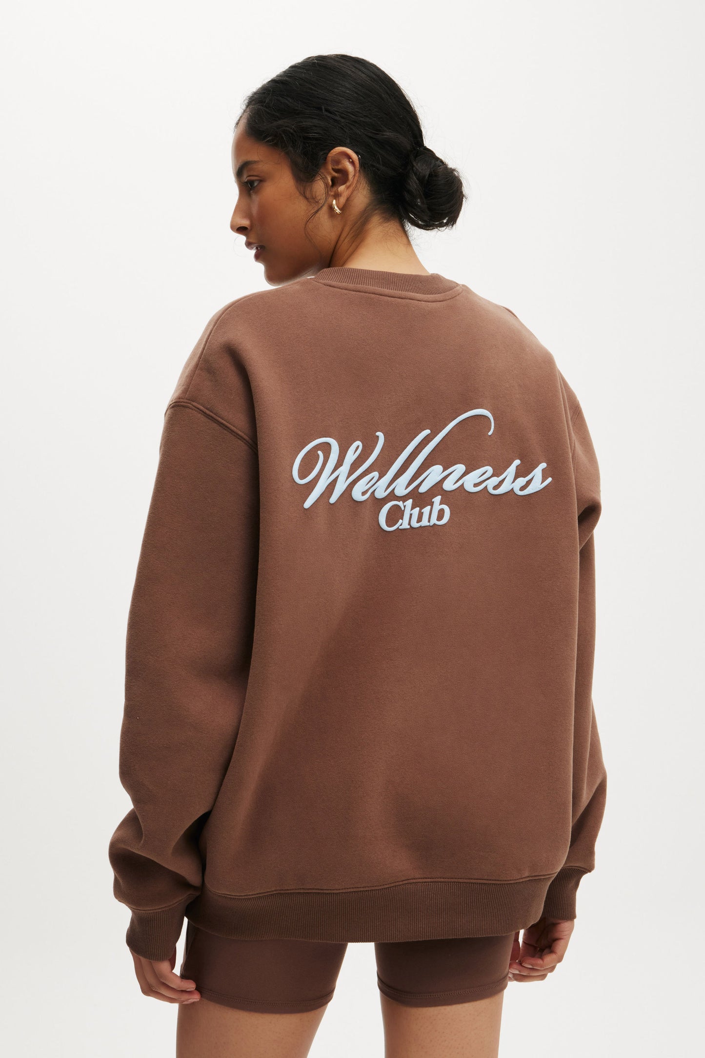 Plush Graphic Crew Sweatshirt