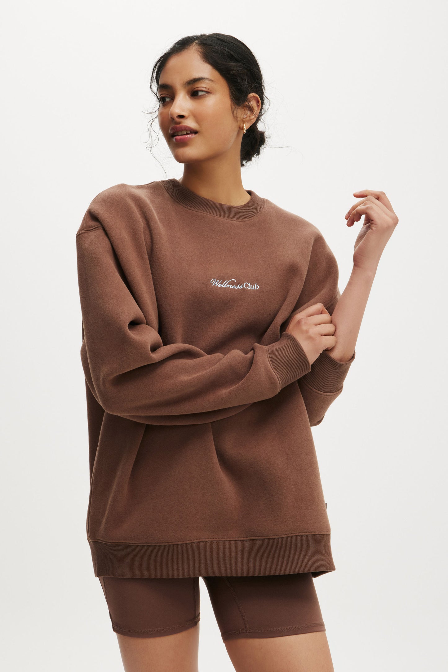 Plush Graphic Crew Sweatshirt