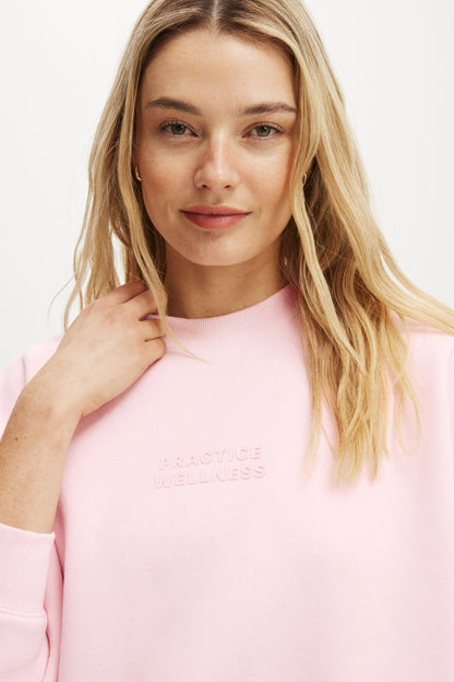 Plush Graphic Crew Sweatshirt