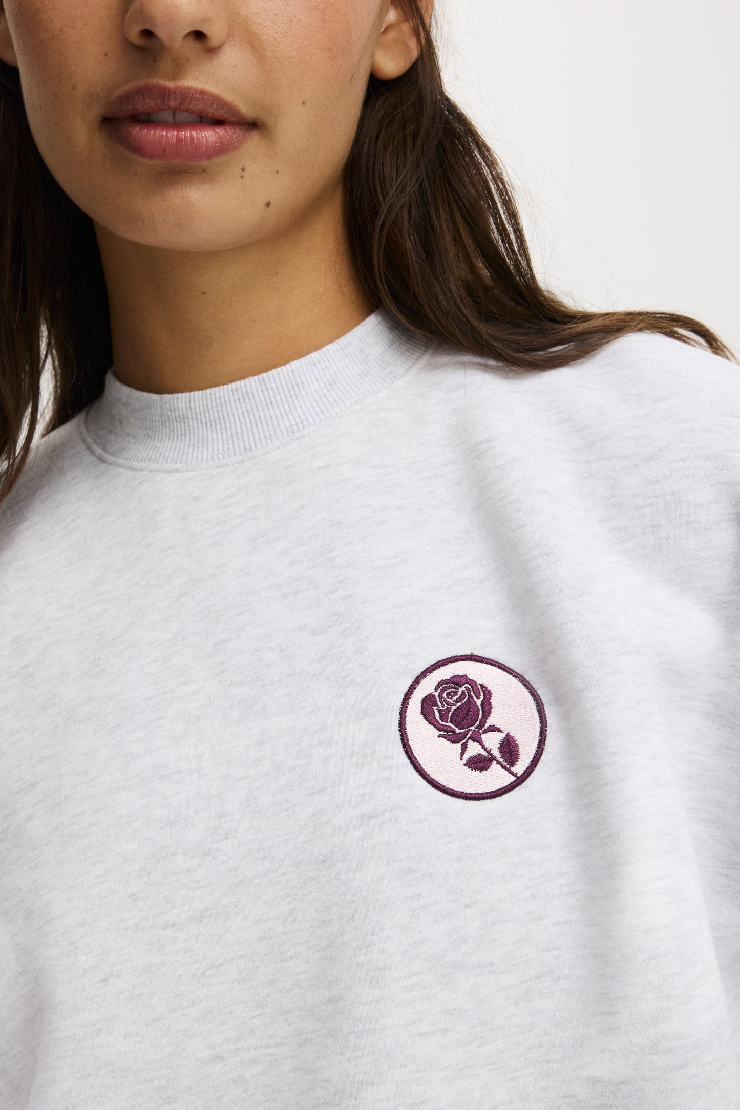 Plush Graphic Crew Sweatshirt