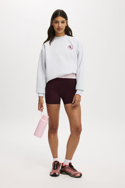 Plush Graphic Crew Sweatshirt