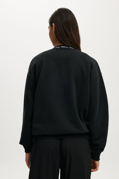 Plush Graphic Crew Sweatshirt