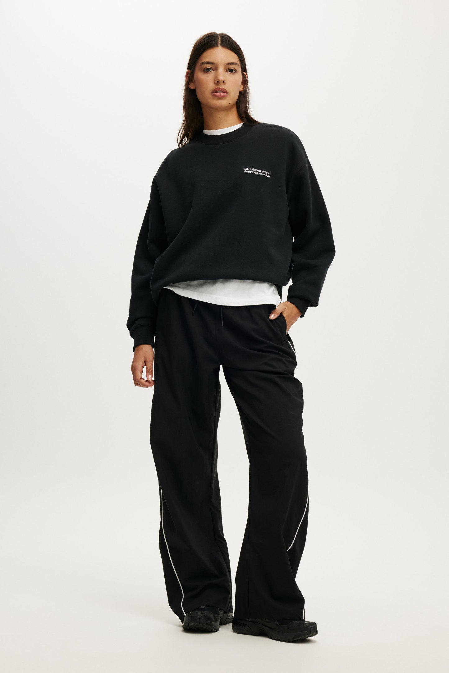 Plush Graphic Crew Sweatshirt