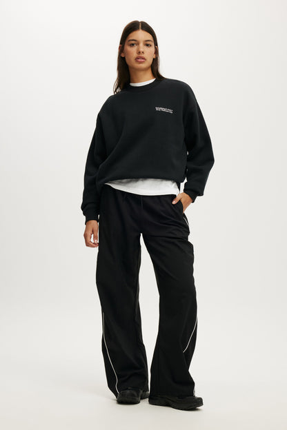 Plush Graphic Crew Sweatshirt