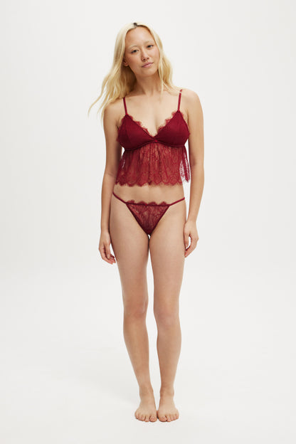 Eyelash Lace Longline Bralette