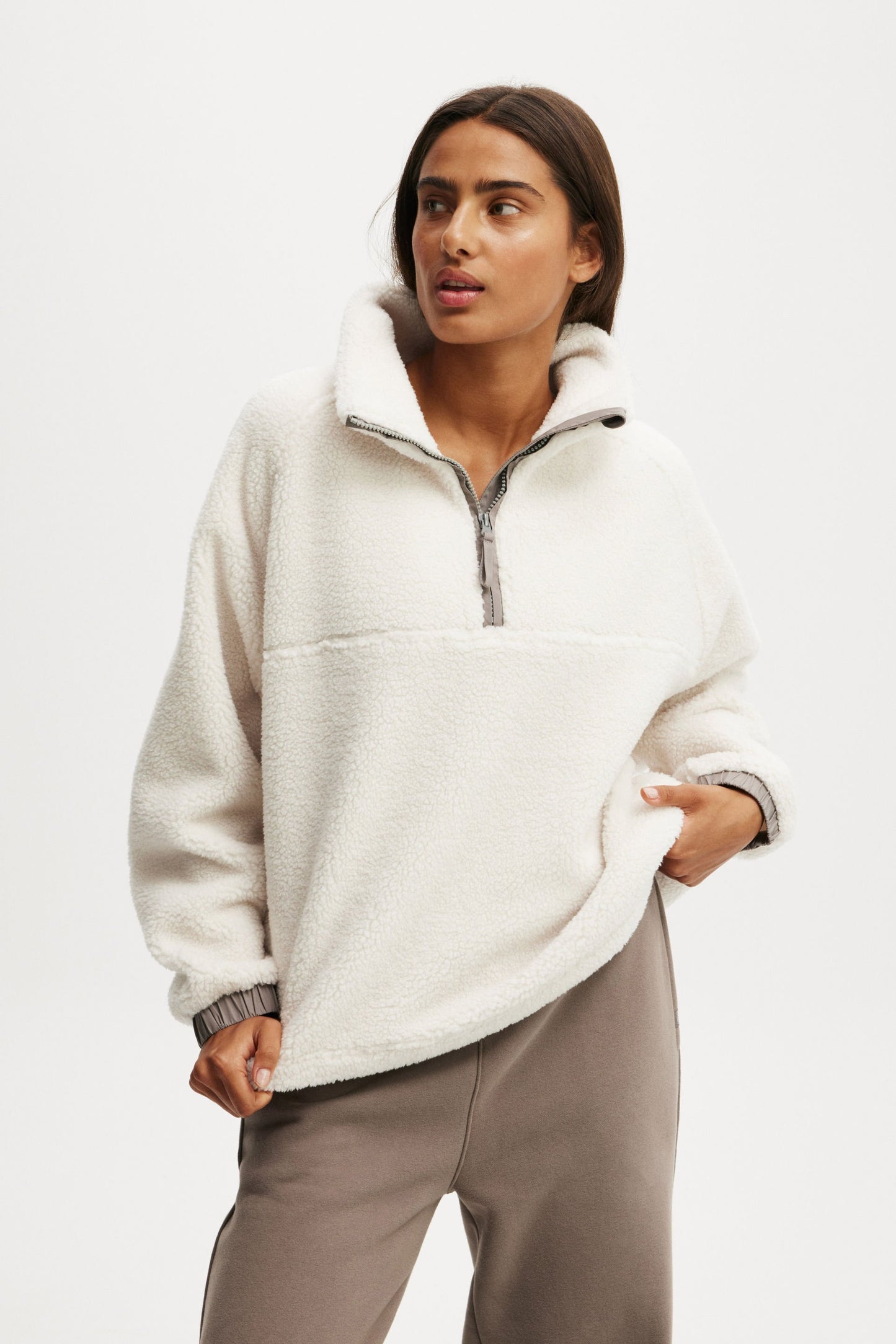 Balance Half Zip Sherpa Pullover Jacket