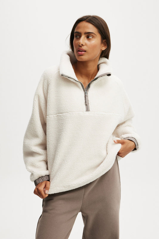 Balance Half Zip Sherpa Pullover Jacket