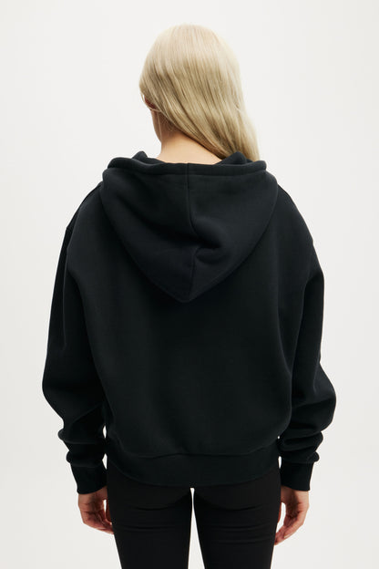 Plush Graphic Zip Through