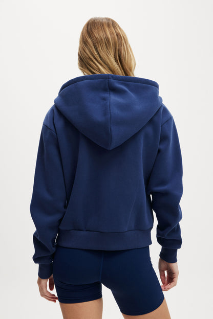 Plush Graphic Zip Through