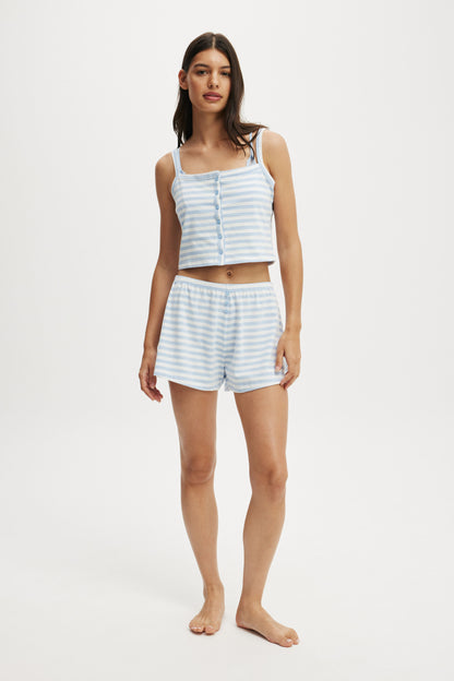 Peached Jersey Button Up Cami