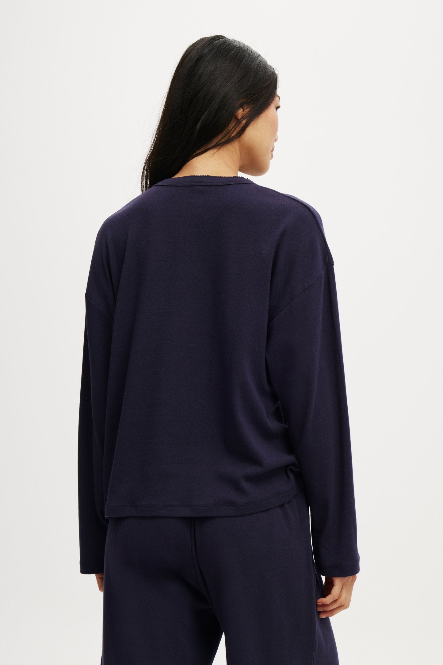 Pointelle Long Sleeve Top
