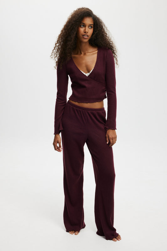 Super Soft Ribbed Straight Leg Pant