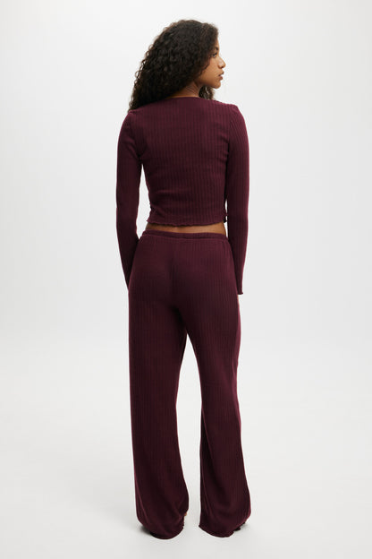 Super Soft Ribbed Straight Leg Pant