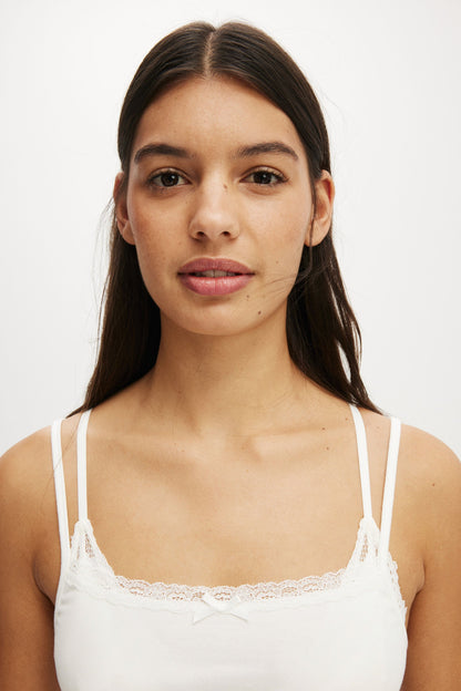 Peached Jersey Lace Cami