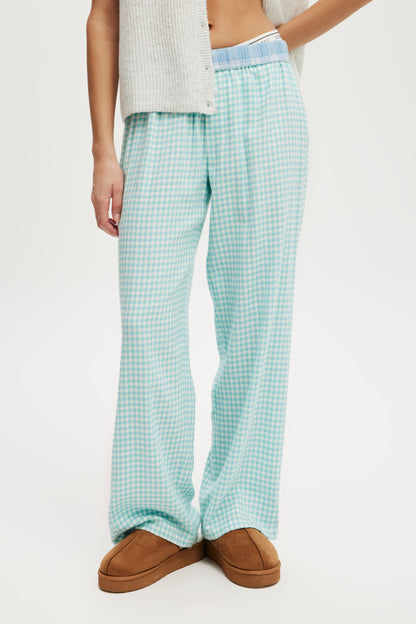 Flannel Wide Leg Pant