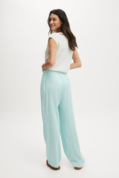 Flannel Wide Leg Pant