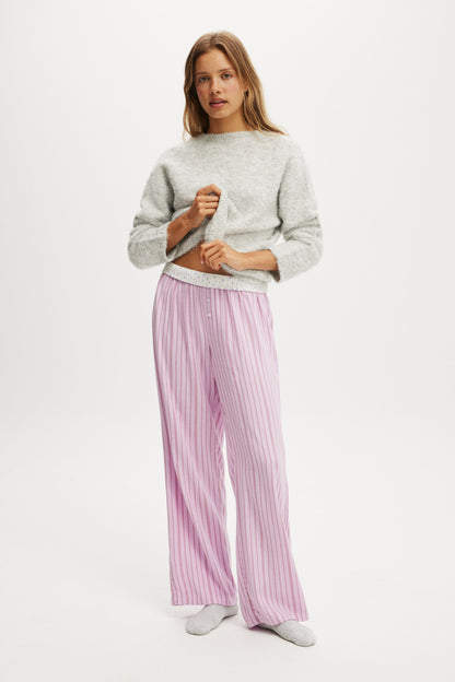 Flannel Wide Leg Pant
